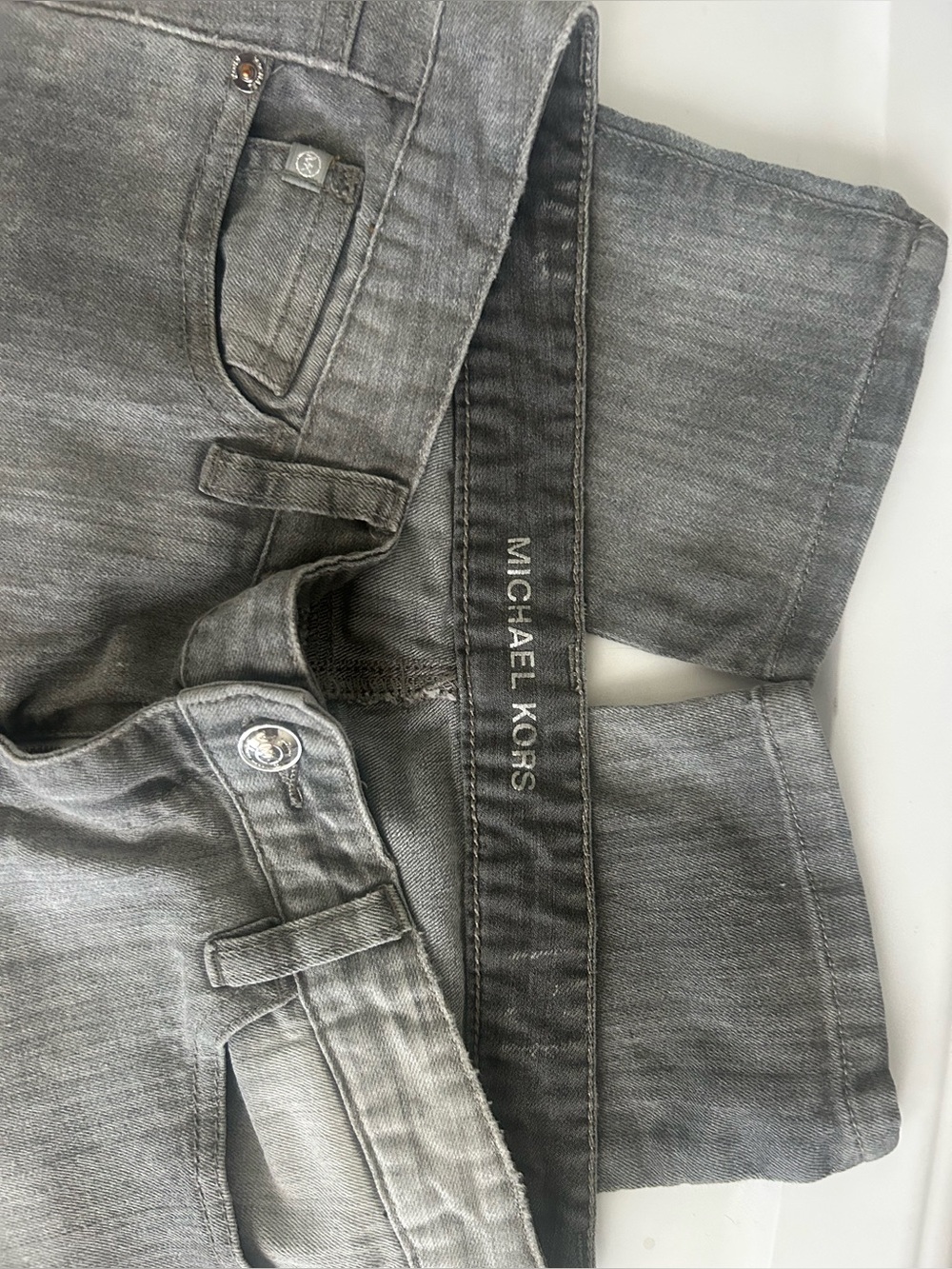 Michael Kors Women's Straight Leg Gray Denim Jeans